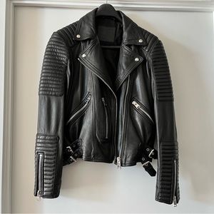 All Saints Classic leather biker jacket size 6